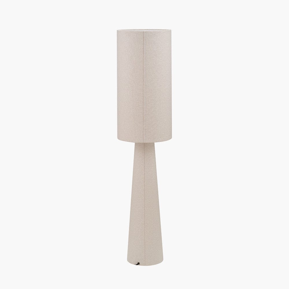 Pacific Lifestyle Lighting Mirissa White Slubby Handloom Fabric Floor Lamp House of Isabella UK