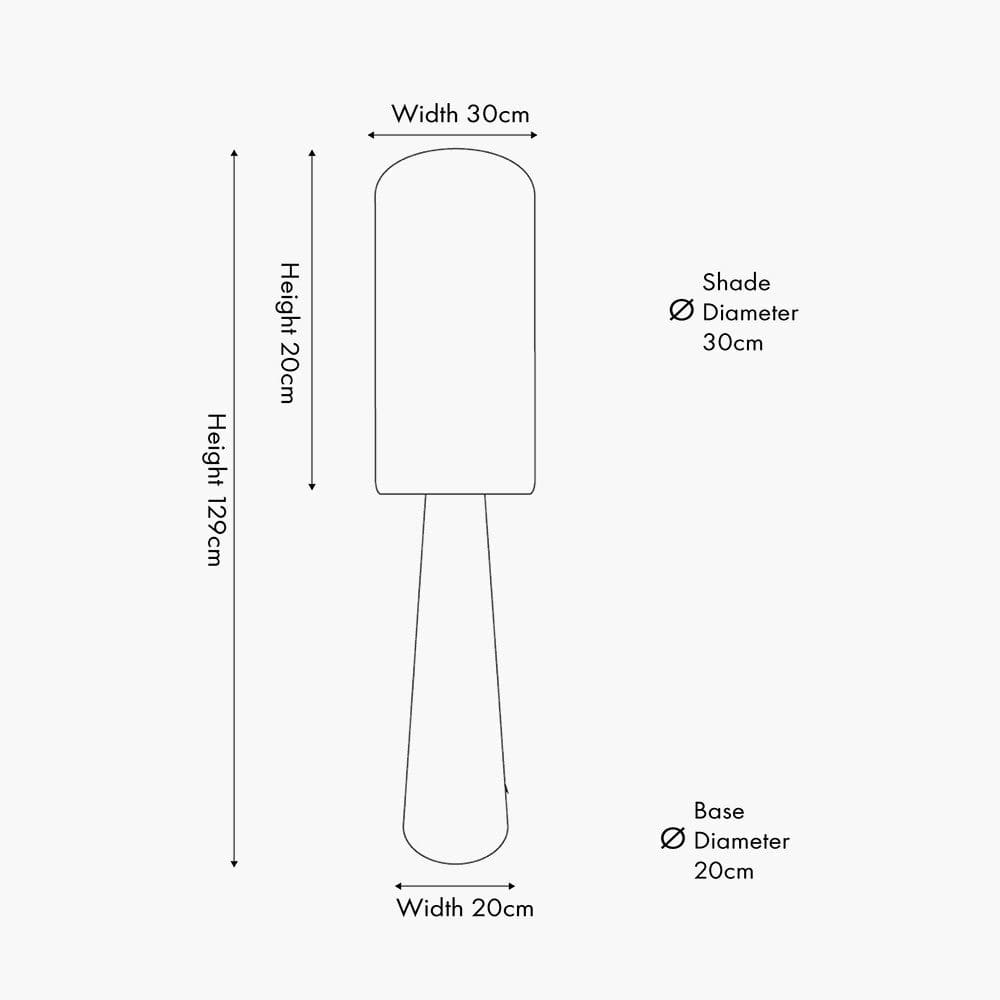 Pacific Lifestyle Lighting Mirissa White Slubby Handloom Fabric Floor Lamp House of Isabella UK