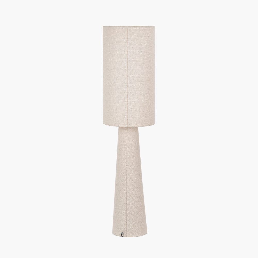 Pacific Lifestyle Lighting Mirissa White Slubby Handloom Fabric Table Lamp House of Isabella UK