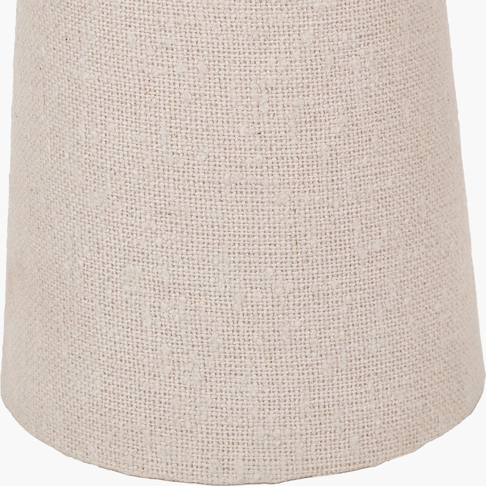 Pacific Lifestyle Lighting Mirissa White Slubby Handloom Fabric Table Lamp House of Isabella UK