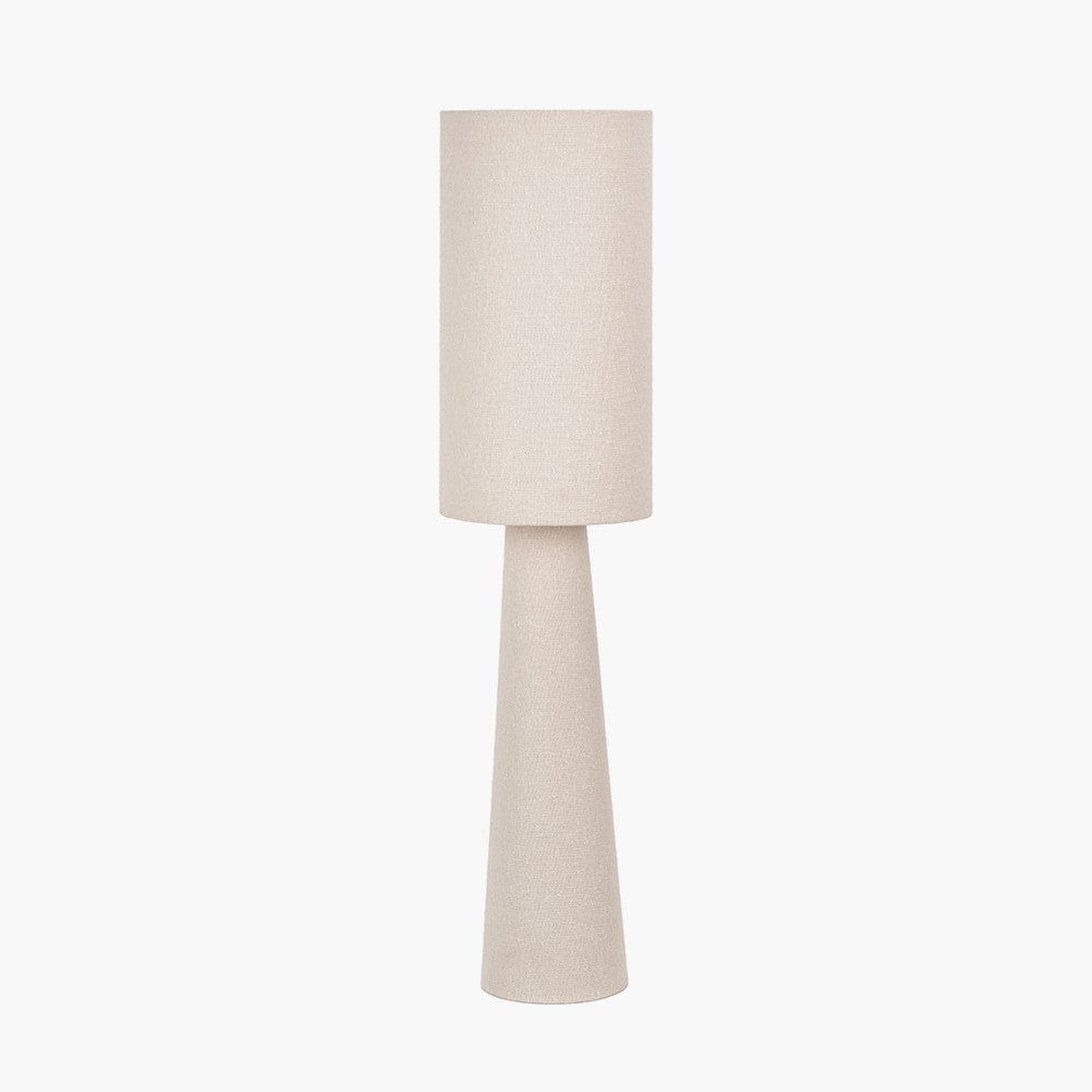 Pacific Lifestyle Lighting Mirissa White Slubby Handloom Fabric Table Lamp House of Isabella UK
