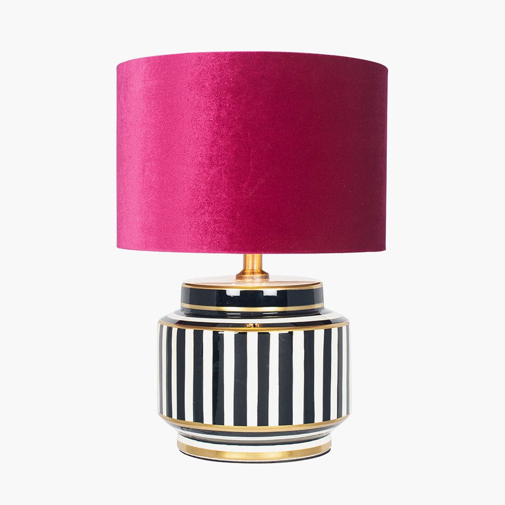 Pacific Lifestyle Lighting Mono Humbug Black and White Small Table Lamp - Base Only House of Isabella UK