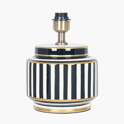 Pacific Lifestyle Lighting Mono Humbug Black and White Small Table Lamp - Base Only House of Isabella UK