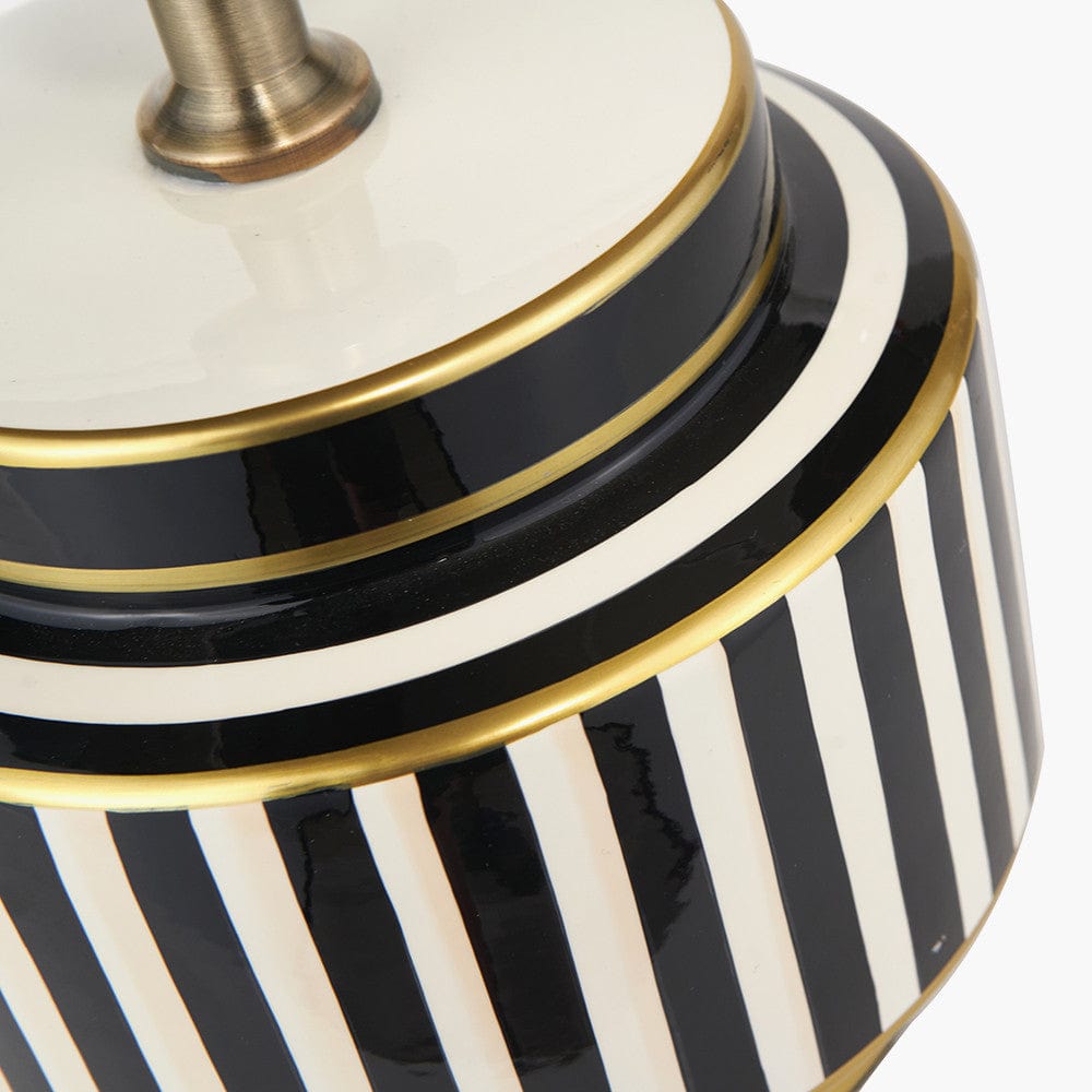 Mono Humbug Black and White Small Table Lamp Base with Bow 30cm Raspberry Velvet Cylinder Lampshade.