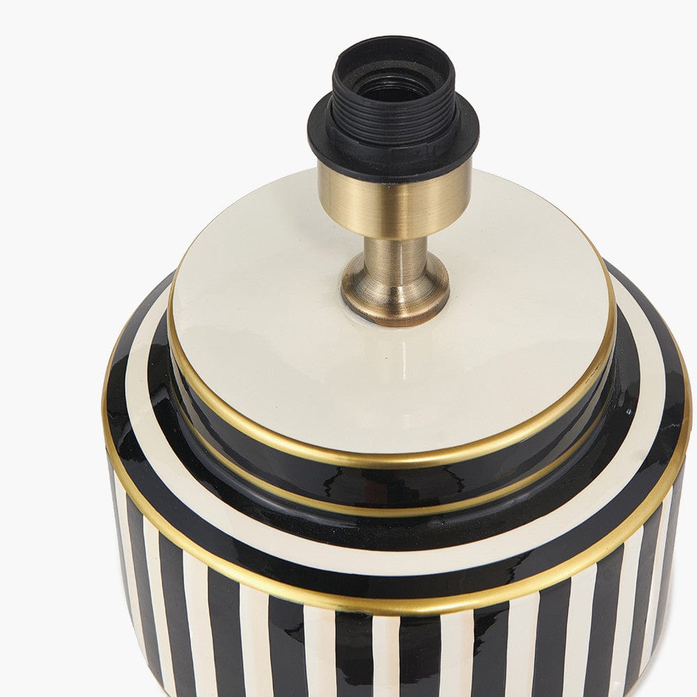 Mono Humbug Black and White Small Table Lamp Base with Bow 30cm Raspberry Velvet Cylinder Lampshade.