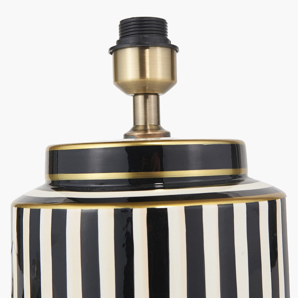 Mono Humbug Black and White Small Table Lamp Base with Bow 30cm Raspberry Velvet Cylinder Lampshade.