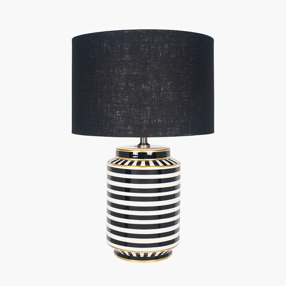 Pacific Lifestyle Lighting Mono Humbug Black and White Tall Table Lamp - Base Only House of Isabella UK