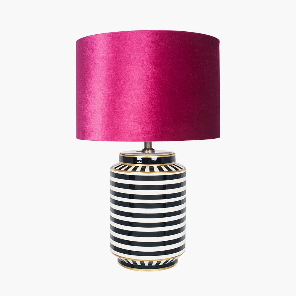 Pacific Lifestyle Lighting Mono Humbug Black and White Tall Table Lamp - Base Only House of Isabella UK