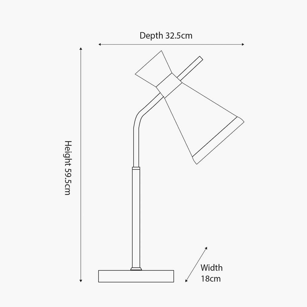 Monroe Smoke Glass and Silver Metal Waisted Table Lamp.