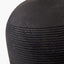 Nelu Black Engraved Wood Dome Table Lamp Base.