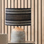 Pacific Lifestyle Lighting Nelu Grey Engraved Wood Dome Table Lamp Base with Ladakh 35cm Black and White Woven Cylinder Lampshade House of Isabella UK