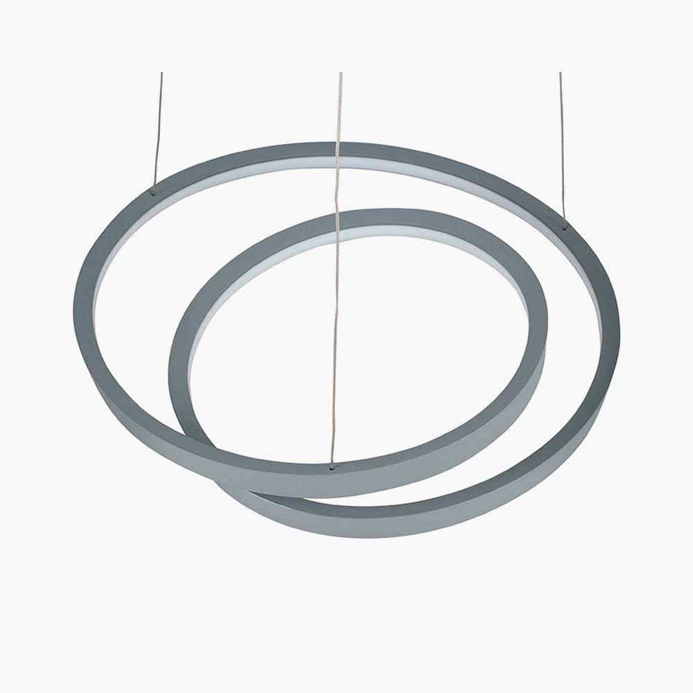 Pacific Lifestyle Lighting Neptune Grey LED Ring Pendant House of Isabella UK