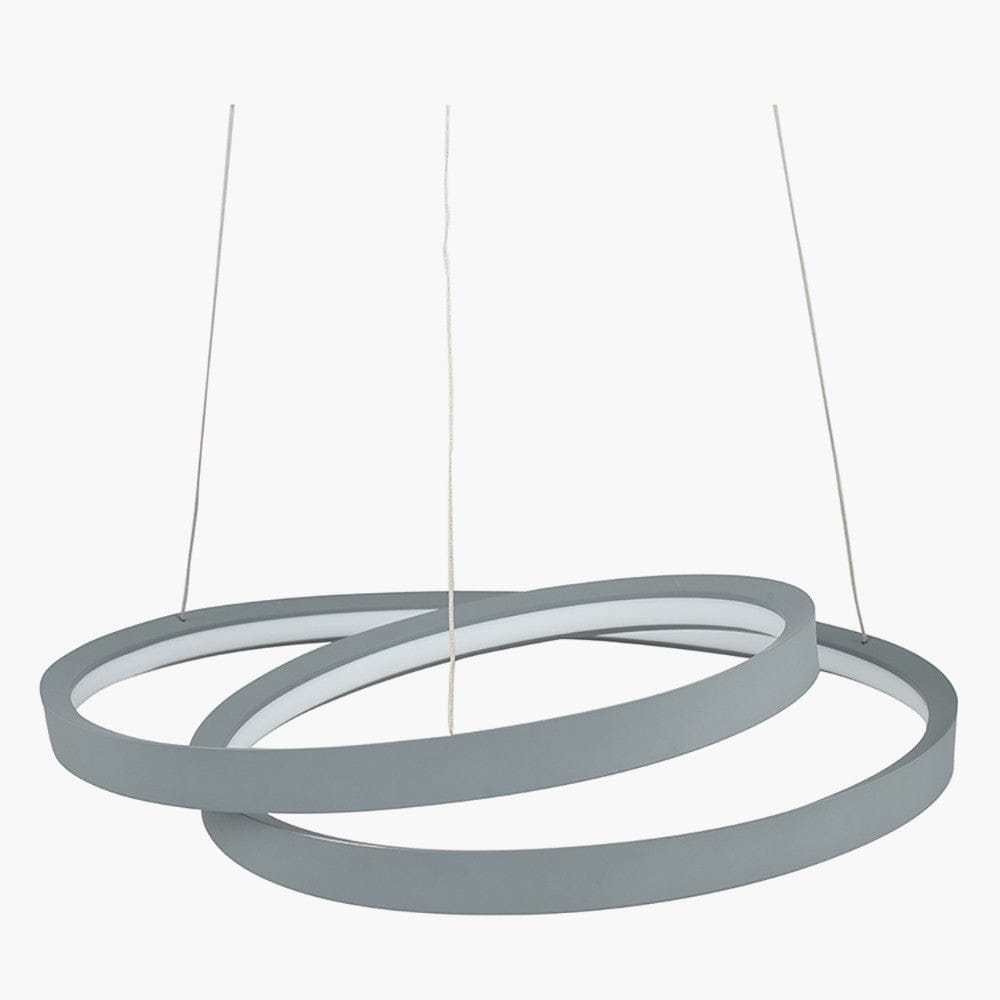 Pacific Lifestyle Lighting Neptune Grey LED Ring Pendant House of Isabella UK