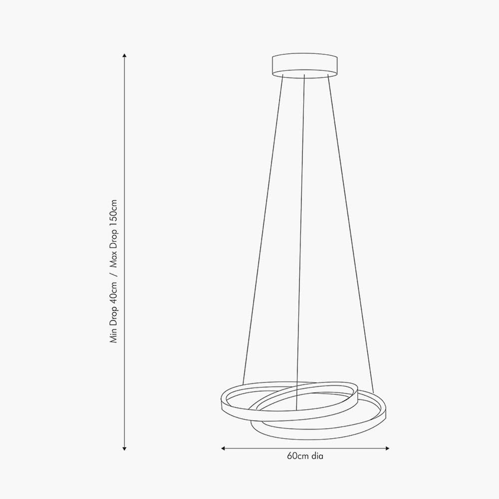 Neptune Grey LED Ring Pendant.