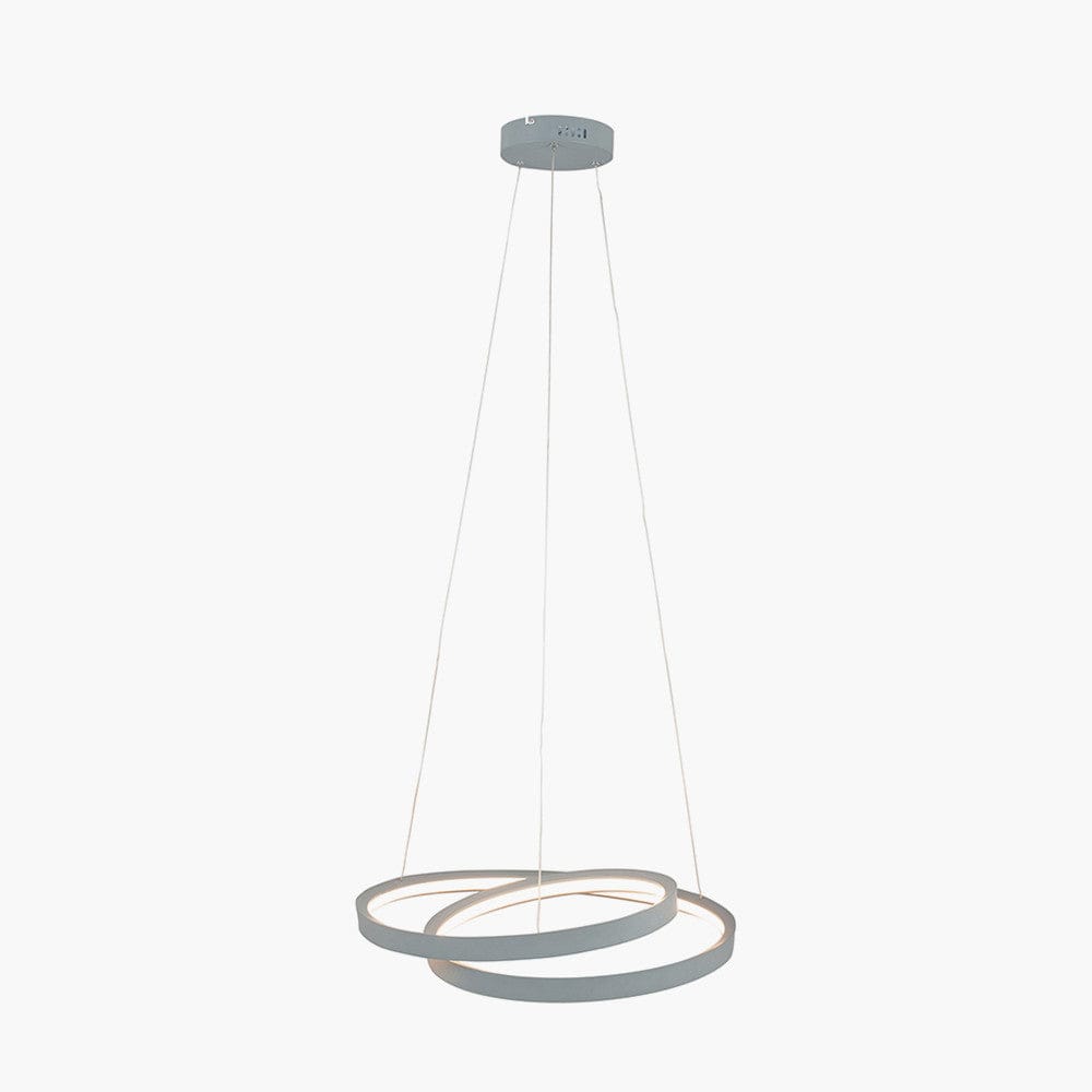 Pacific Lifestyle Lighting Neptune Grey LED Ring Pendant House of Isabella UK