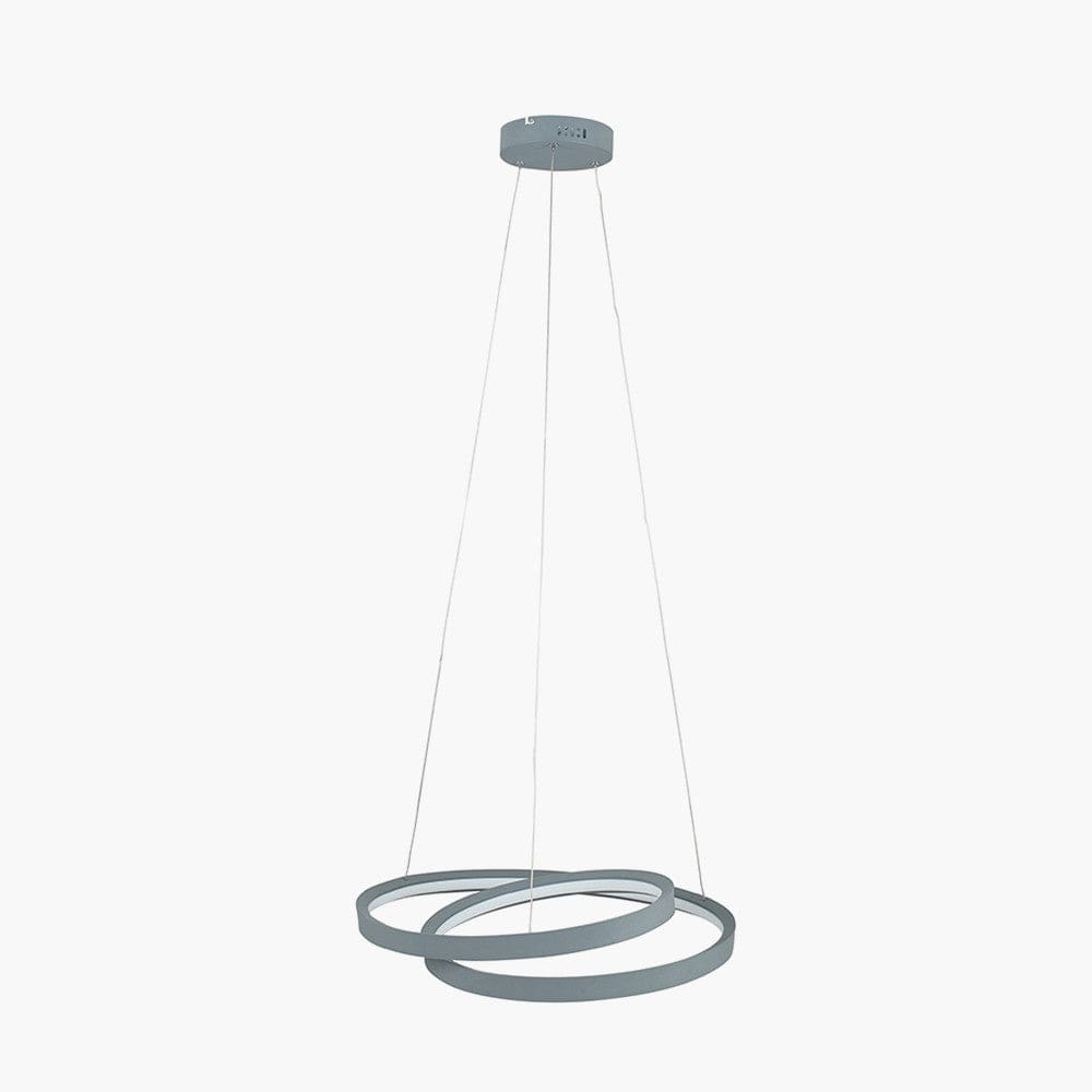 Pacific Lifestyle Lighting Neptune Grey LED Ring Pendant House of Isabella UK