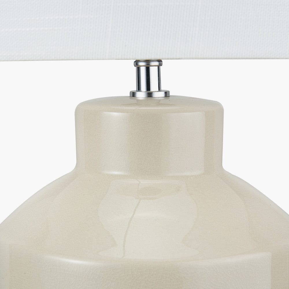 Nora Cream Crackle Effect Table Lamp.