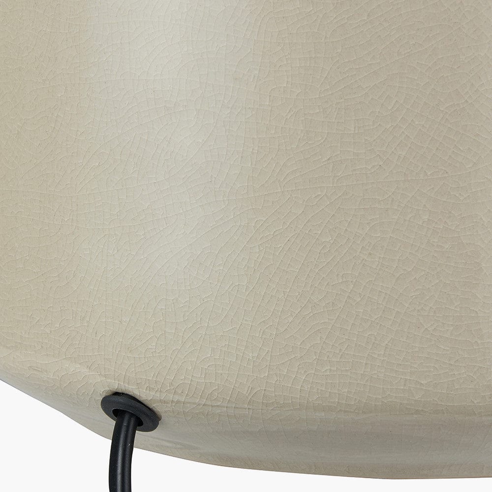 Nora Cream Crackle Effect Table Lamp.