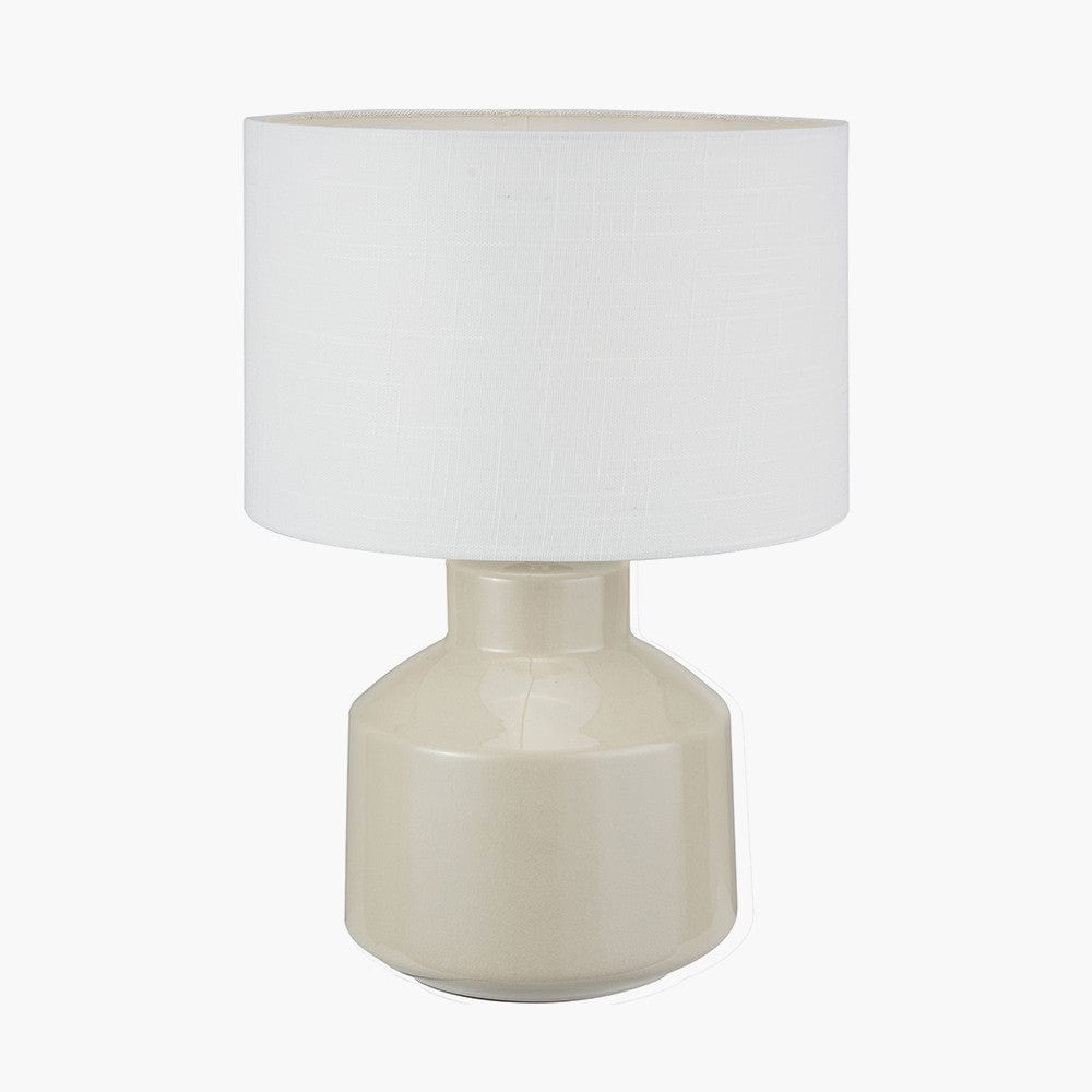 Nora Cream Crackle Effect Table Lamp.