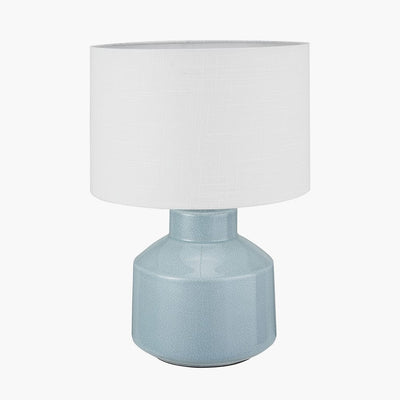 Pacific Lifestyle Lighting Nora Duck Egg Blue Crackle Effect Table Lamp House of Isabella UK