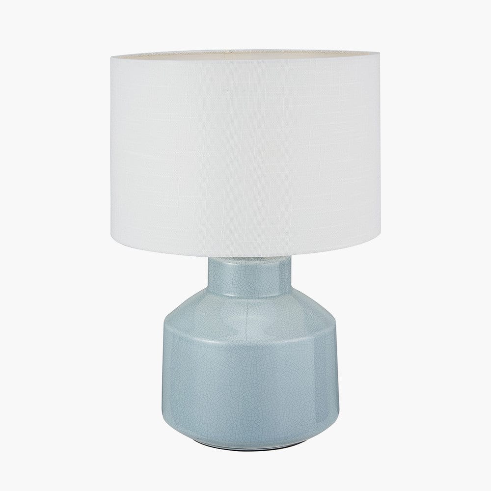 Nora Duck Egg Blue Crackle Effect Table Lamp.