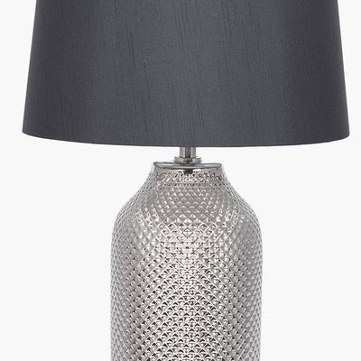 Pacific Lifestyle Lighting Nova Silver Textured Ceramic Bottle Table Lamp House of Isabella UK