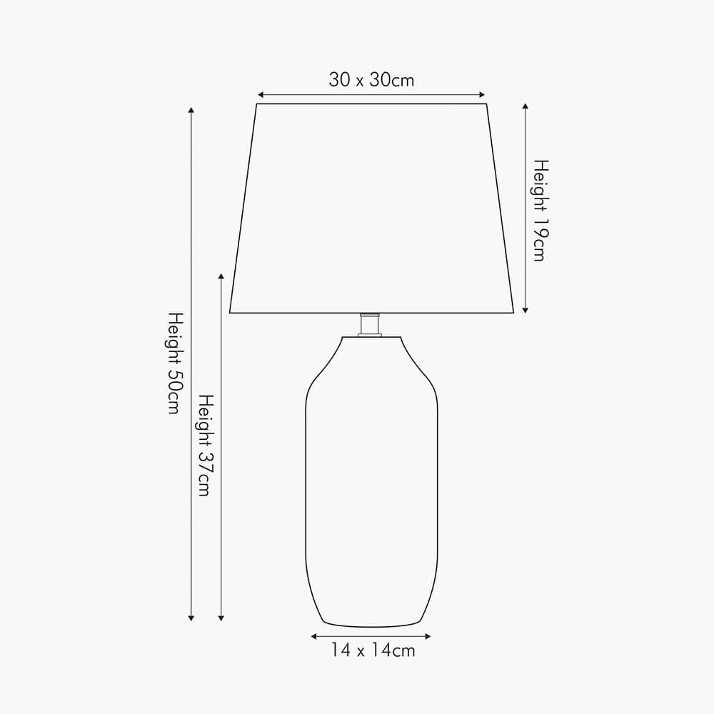 Nova Silver Textured Ceramic Bottle Table Lamp.