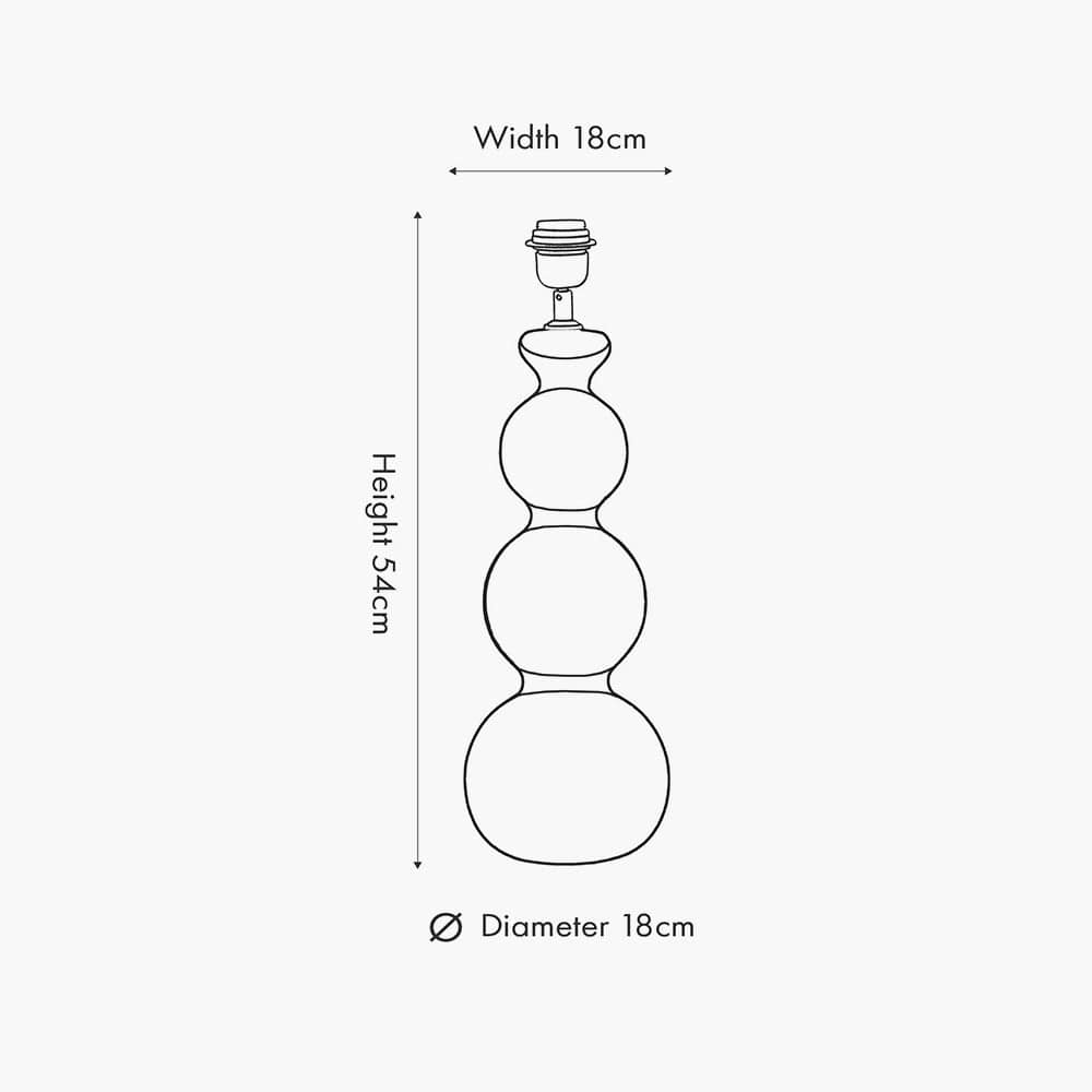 Nyari Brown Oiled Finish Mango Wood 3 Ball Design Table Lamp Base.