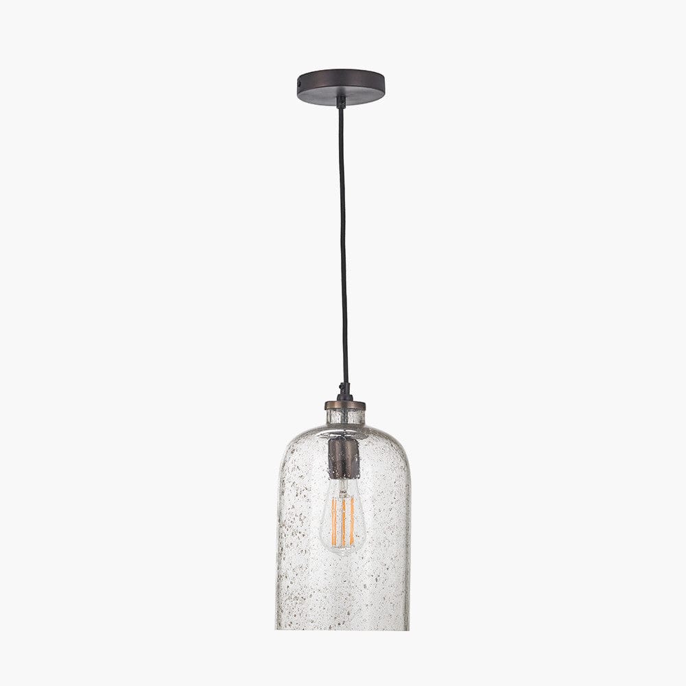 Pacific Lifestyle Lighting Ophelia Grey Bubble Glass Pendant House of Isabella UK