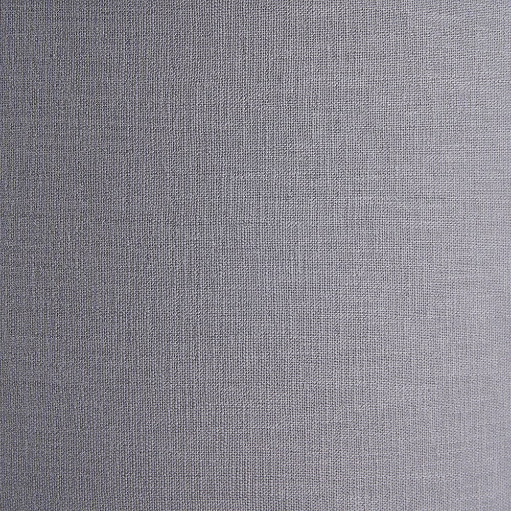 Ophelia Grey Bubble Glass Table Lamp Base with Lino 40cm Steel Grey Self Lined Linen Cylinder Lampshade.
