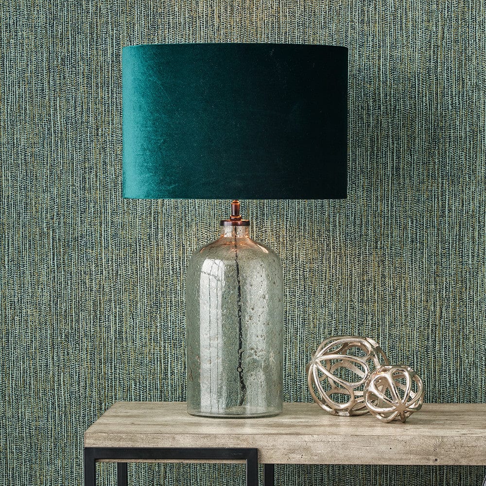 Ophelia Grey Bubble Glass Table Lamp.