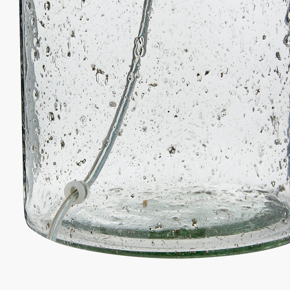 Ophelia Grey Bubble Glass Table Lamp.