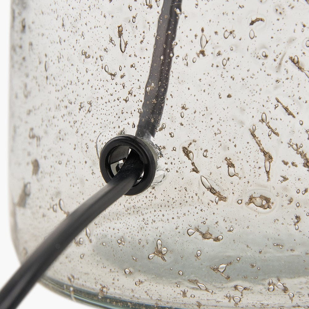 Ophelia Small Grey Bubble Glass Table Lamp Base.