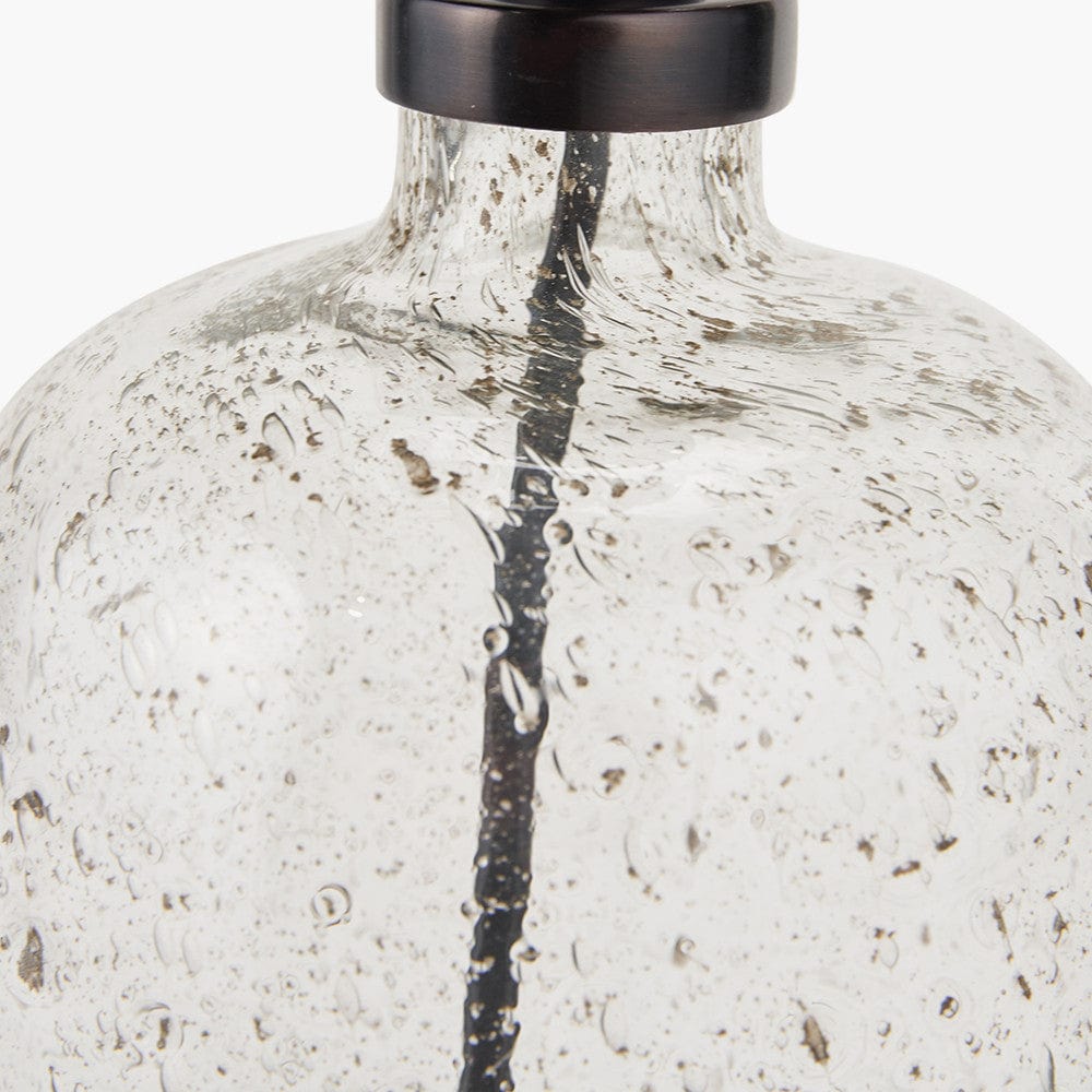 Ophelia Small Grey Bubble Glass Table Lamp Base.