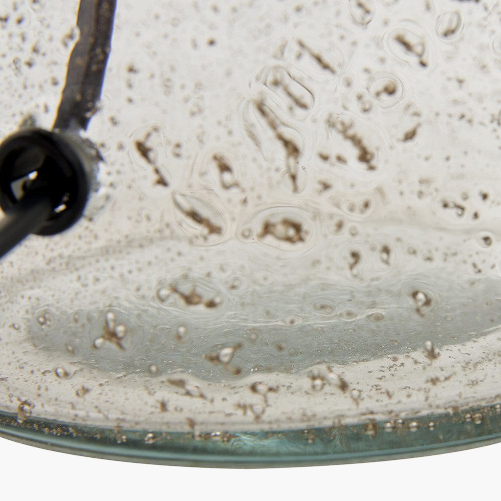 Ophelia Small Grey Bubble Glass Table Lamp Base.