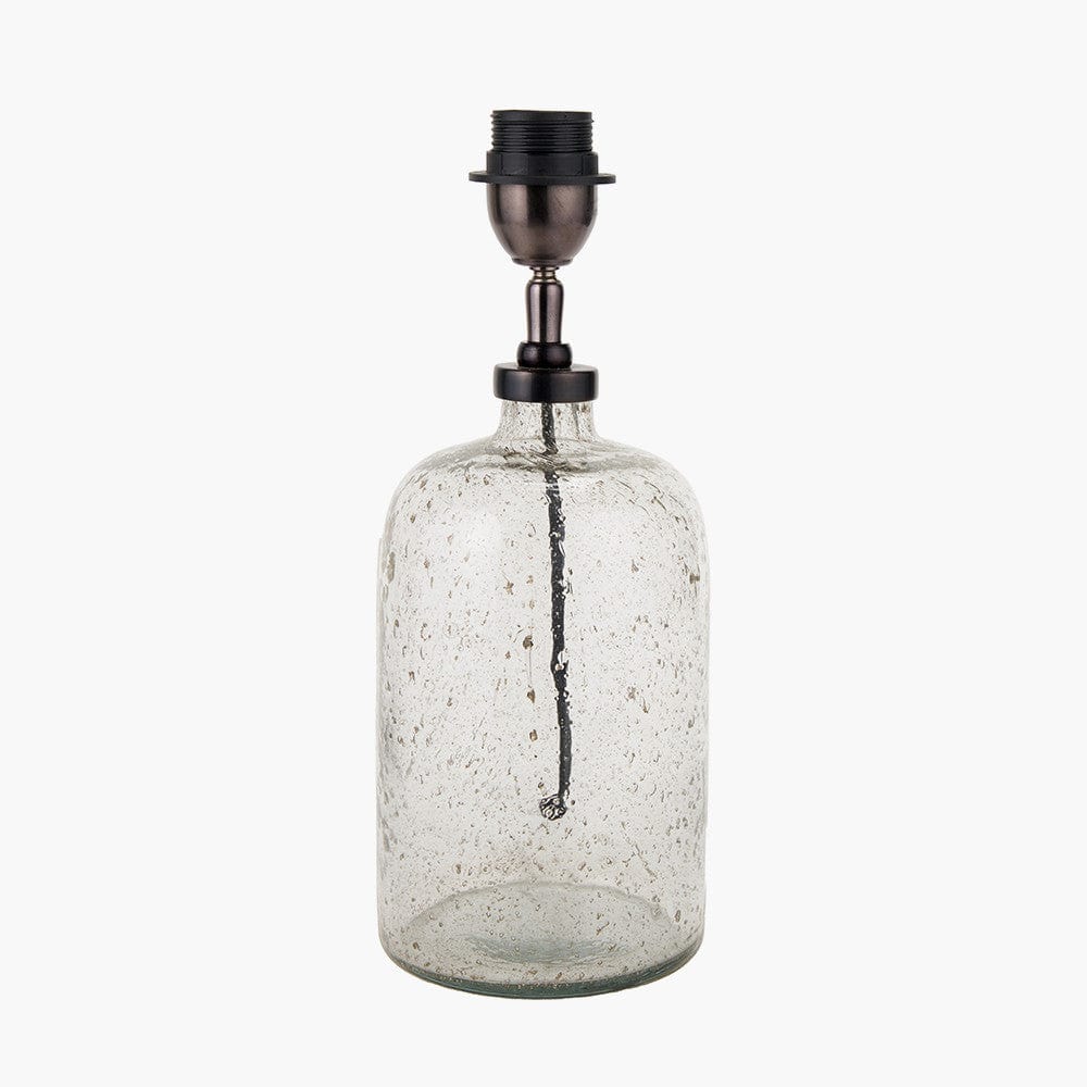 Ophelia Small Grey Bubble Glass Table Lamp Base.