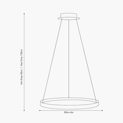 Pacific Lifestyle Lighting Orion Grey LED Round Pendant House of Isabella UK