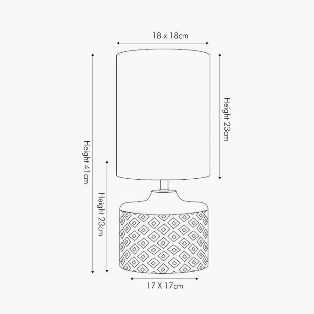 Orissa Short Wooden Diamond Table Lamp.