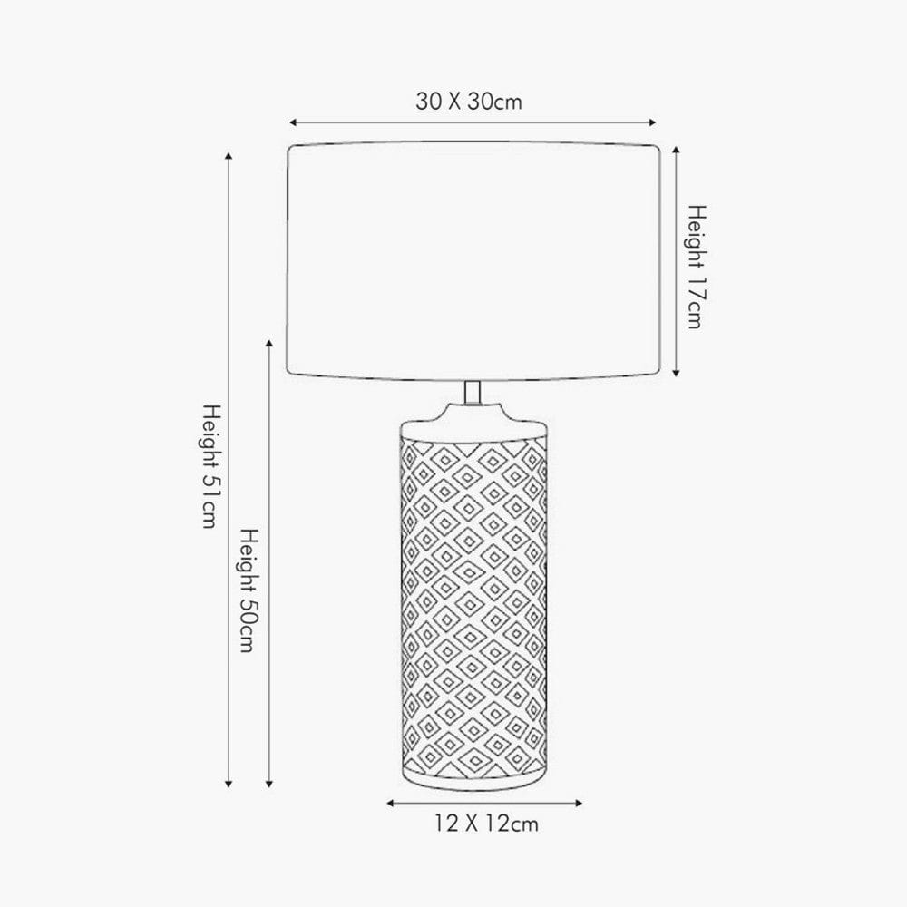 Orissa Tall Wooden Diamond Table Lamp.