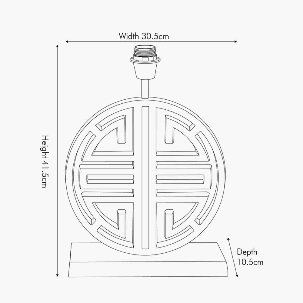 Orla Shiny Gold Metal Statement Circle Table Lamp.
