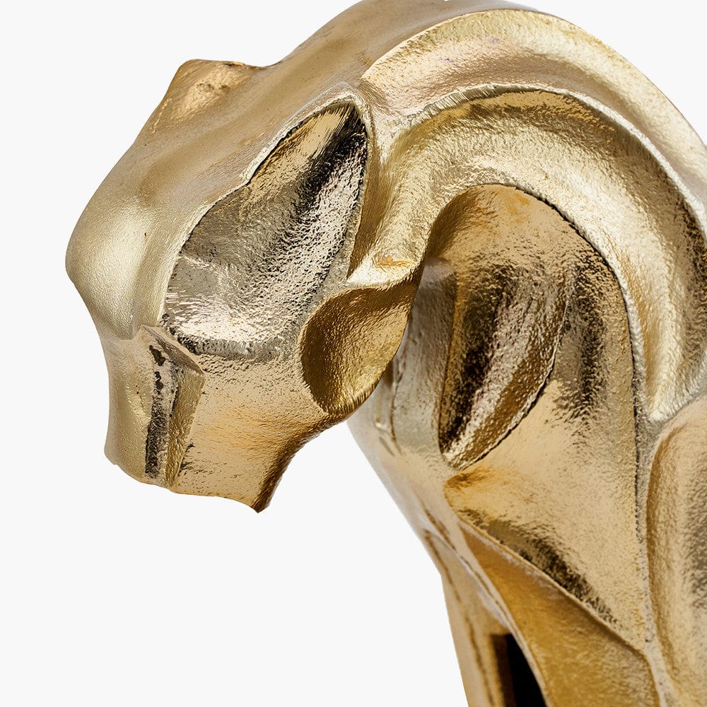 Osa Shiny Gold Metal Jaguar Table Lamp.