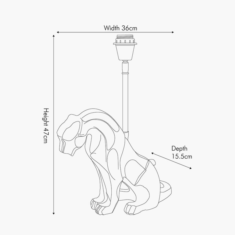 Osa Shiny Gold Metal Jaguar Table Lamp.