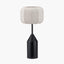 Pacific Lifestyle Lighting Oscar Black Metal and Natural Linen Structured Table Lamp House of Isabella UK
