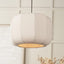 Pacific Lifestyle Lighting Oscar Natural Linen Structured Pendant House of Isabella UK