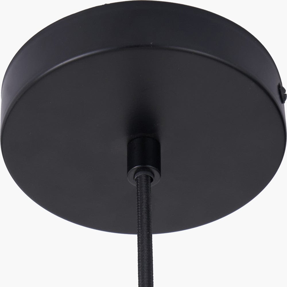 Pacific Lifestyle Lighting Oscar Natural Linen Structured Pendant House of Isabella UK