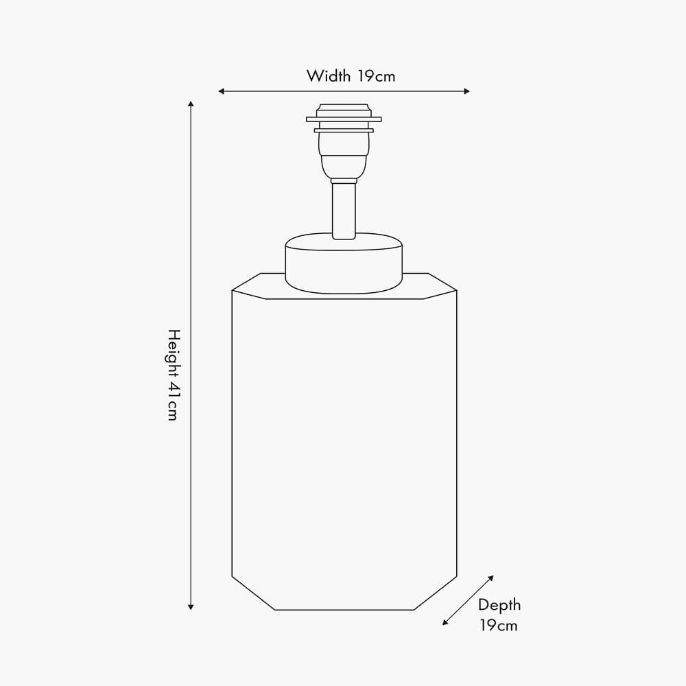 Oskar Black and White Chevron Hand Painted Metal Table Lamp.
