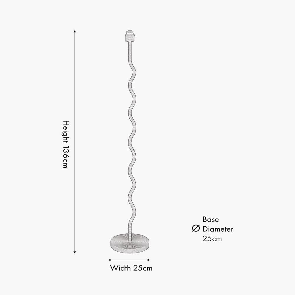 Pacific Lifestyle Lighting Palau Rattan Wave Floor Lamp Base House of Isabella UK