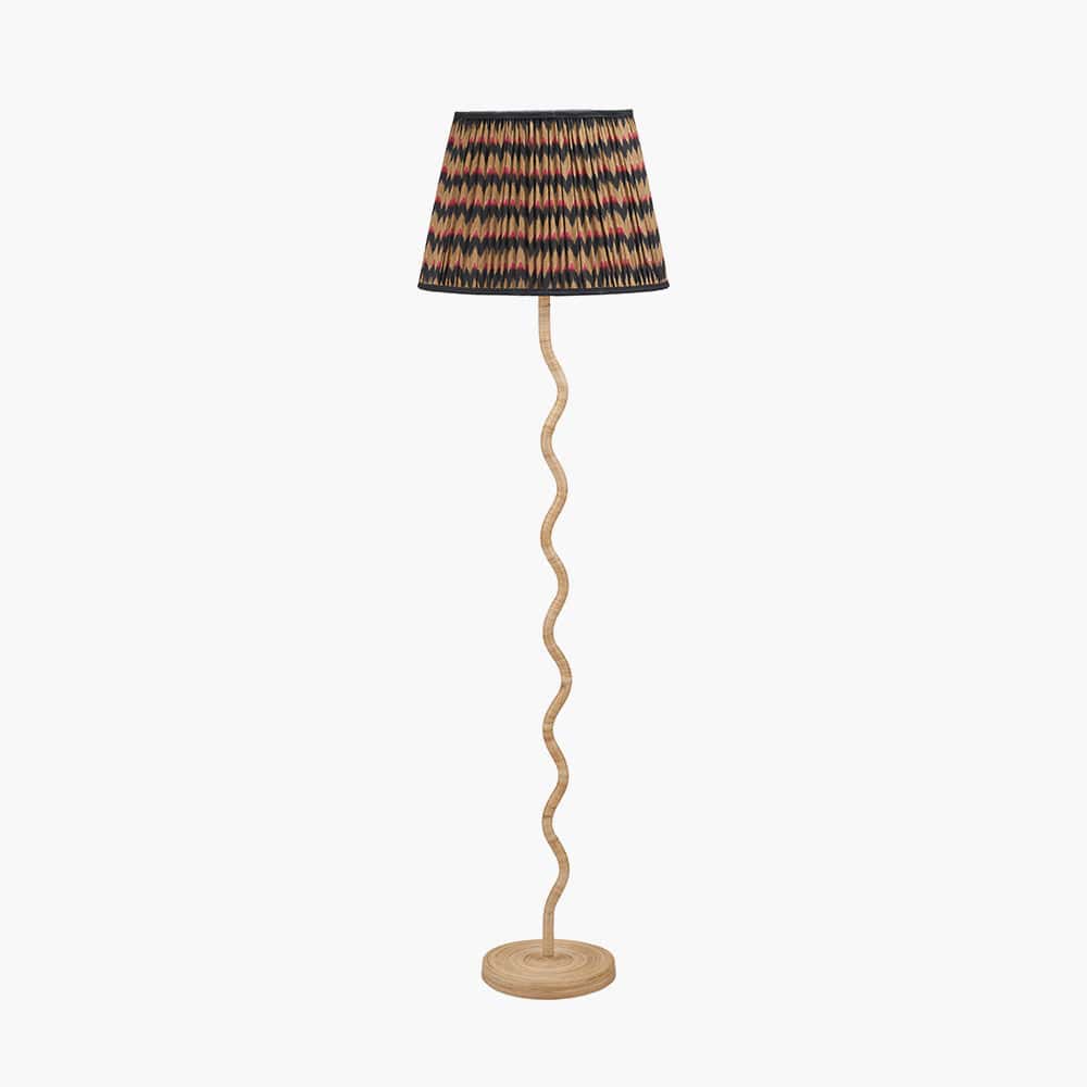 Pacific Lifestyle Lighting Palau Rattan Wave Floor Lamp Base House of Isabella UK