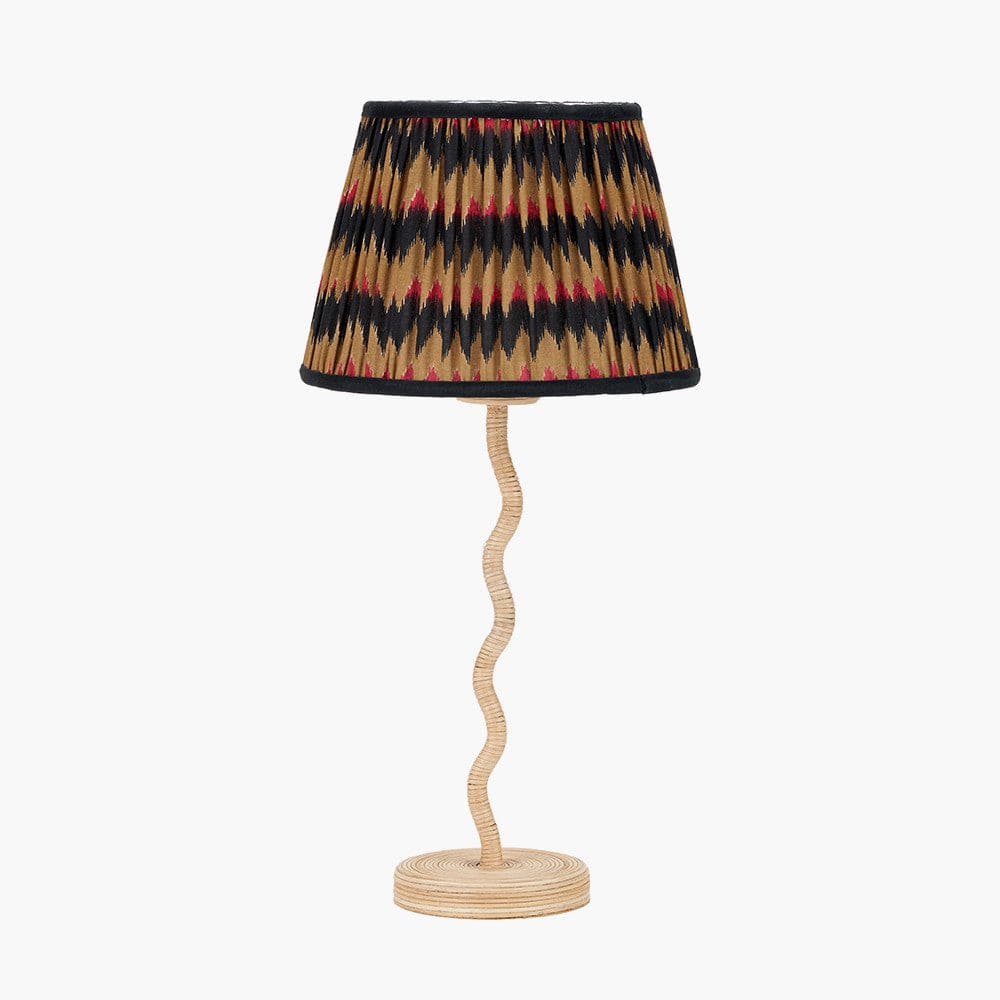 Pacific Lifestyle Lighting Palau Rattan Wave Table Lamp Base House of Isabella UK