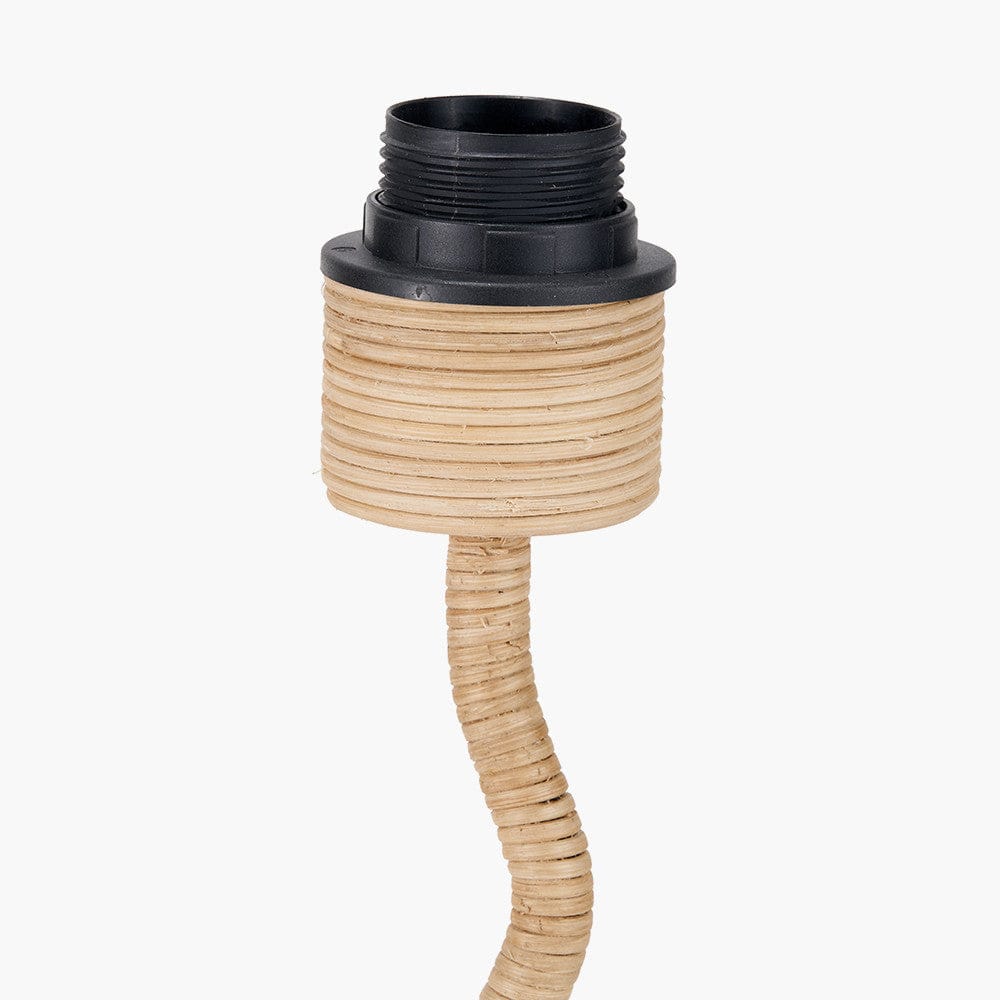 Pacific Lifestyle Lighting Palau Rattan Wave Table Lamp Base House of Isabella UK